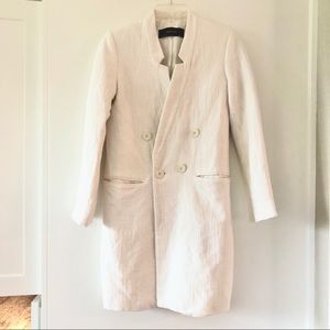 Zara Long White Trench/Blazer